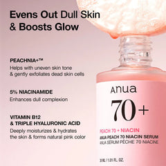 Peach 70 Niacin - Daily Clean,Dark Spot - Face Hydrating, Facial Serum for Oily Skin