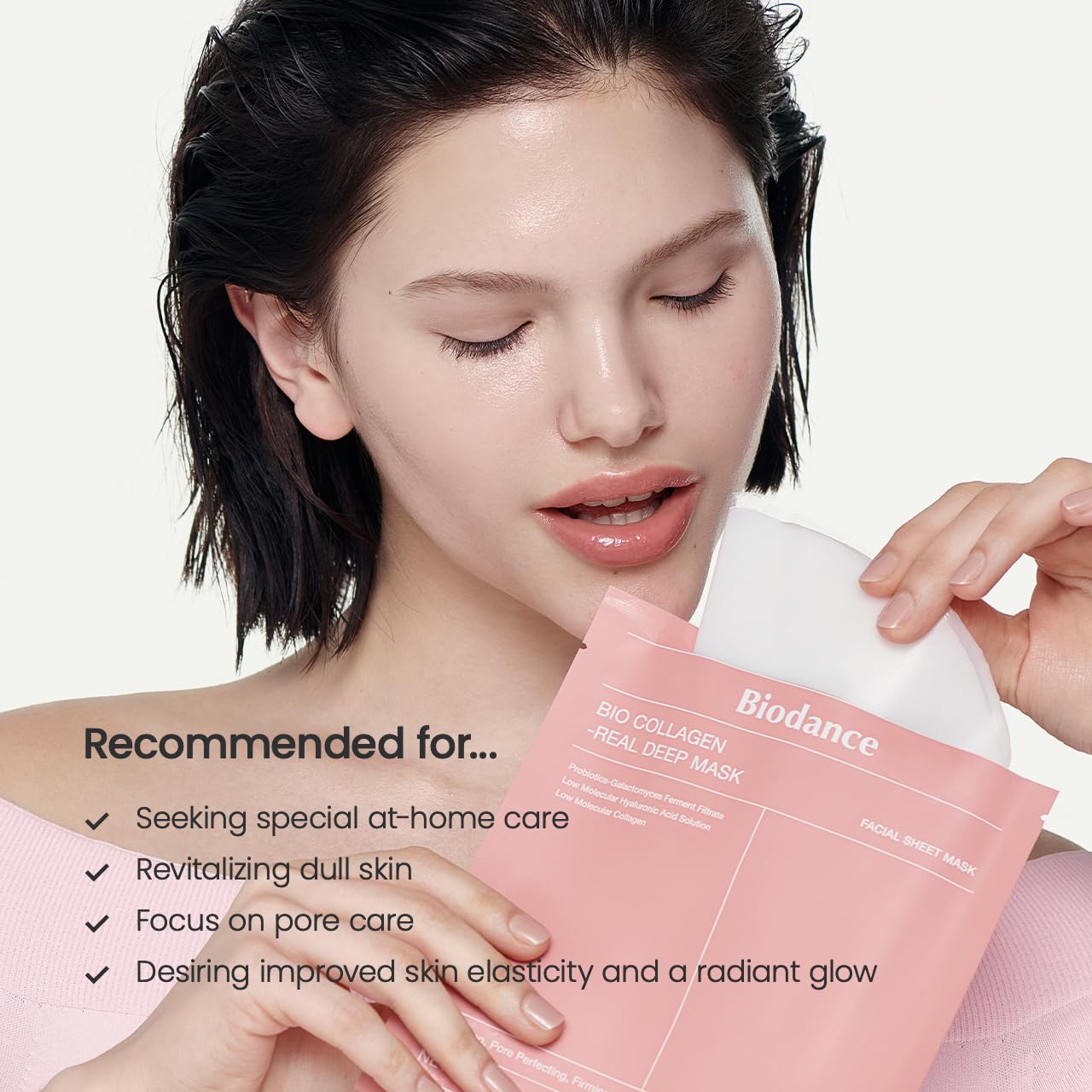 Bio-Collagen Real Deep Mask -  Hydrating Overnight Hydrogel Mask, Pore Minimizing