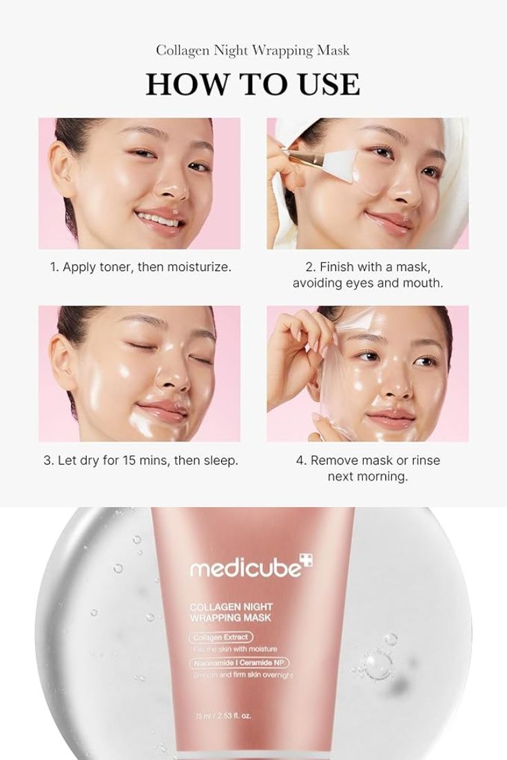 Collagen Night Wrapping Peel Facial Mask by Medicube