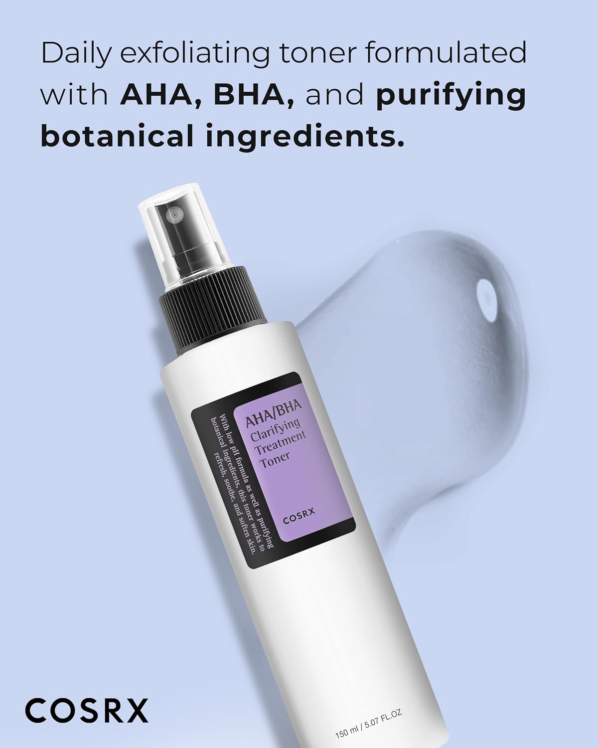 AHA/BHA Treatment Toner - Whiteheads, Pores, & Uneven Skin, Korean Toner